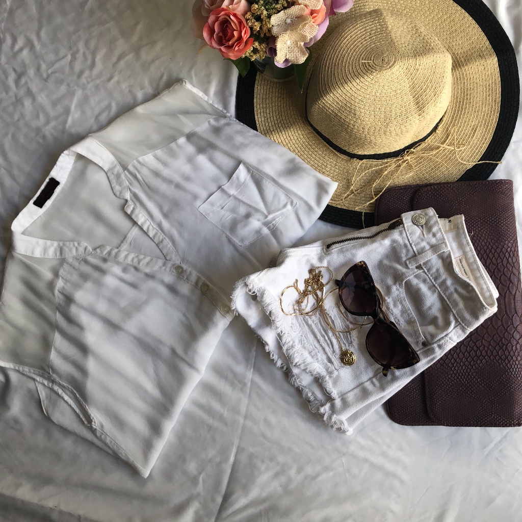White Button-Down Blouse